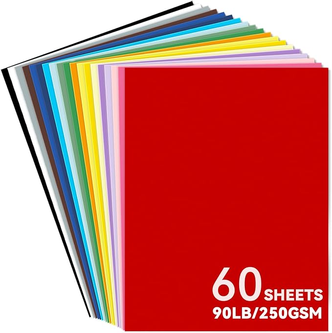 Colored Cardstock Paper, A4 Heavy Card stock 30 Assorted Colors for Cricut, Thick Paper for Card Making, Scrapbooking, Printer, Craft (80lb / 230gsm)-DeskLoop Office