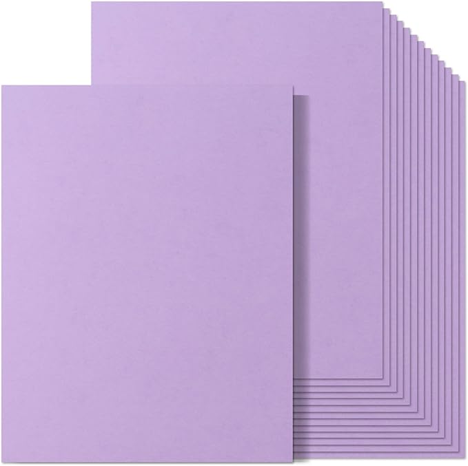 MixTeach 100 Sheets A4 Purple Cardstock 8.5 x 11 Inch Thick Cardstock Paper 250gsm/92lb Double Sided Purple Card Stock Printer Paper for Cards Making, Crafts, Scrapbook, Invitations, Drawing, Printing-DeskLoop Office