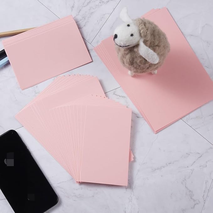 50 Sheets Blank Cardstock Paper 250 GSM Thick Heavy Cards Stock for DIY Art Projects, Card Making, Postcards, Greeting Cards, Birthday Party, Wedding Invitation (Pink, 5x7 inches)-DeskLoop Office