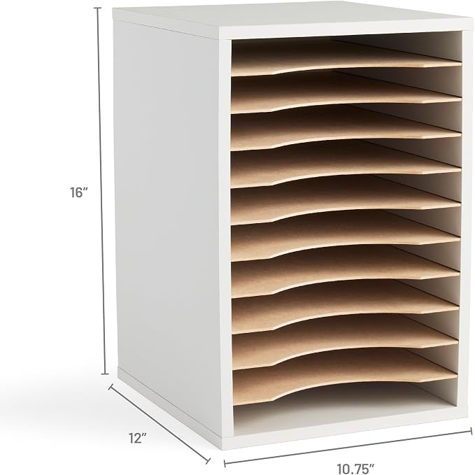 Safco Vertical Literature Organizer, 11 Compartments, Office and Classroom - Image 7