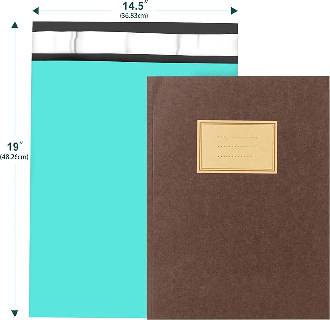 Poly Mailers 14.5x19, Large Poly Mailers 100 Pack, Shipping Mailers with Self Seal Adhesive, Waterproof and Tear-Proof Mailers Poly Bags for Small Business (Teal)-DeskLoop Office