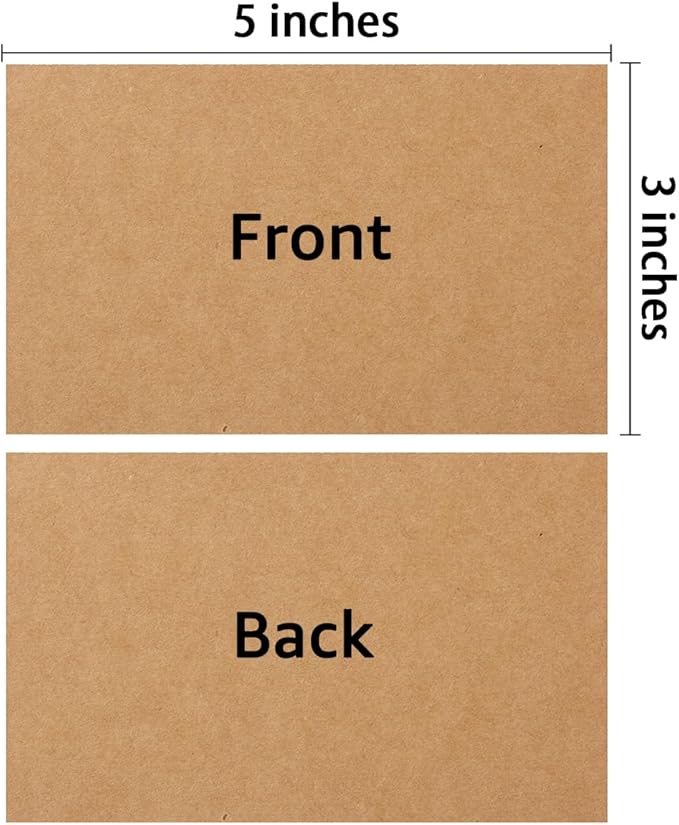 50 Sheets Blank Cardstock Paper 250 GSM Thick Heavy Cards Stock for DIY Art Projects, Card Making, Postcards, Greeting Cards, Birthday Party, Wedding Invitation (Brown, 3x5 inches)-DeskLoop Office