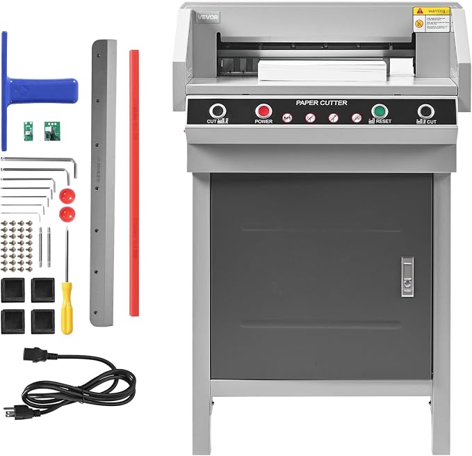 VEVOR Electric Paper Cutter, Heavy Duty Metal Paper Cutter Machine, 17.72 inch - Image 9