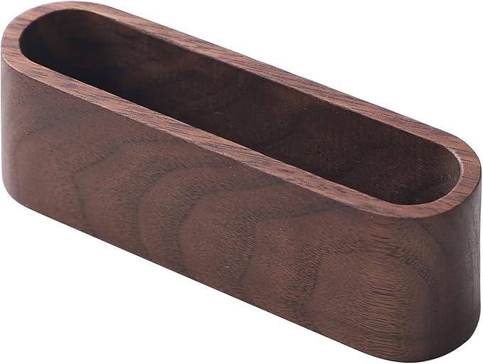 muso wood Business Card Holder for Desk Wooden Display Business Card Stand for Office Tabletop 4 Pack (Walnut)-DeskLoop Office