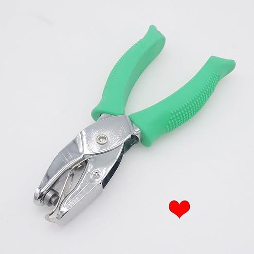 Handheld Heart Shape Hole Punch, 1/4 Inch Hole Size, Craft Paper Puncher, Single Pack, Ideal for DIY Projects and Office Use-DeskLoop Office