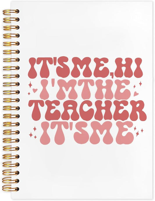 SNNDER Teacher Notebook Journal, Teacher Appreciation Gifts, Back To School Gifts for Teachers, It's Me Hi I'm the Teachers Hardcover Spiral Notebooks 5.5x8.3 Inch-DeskLoop Office