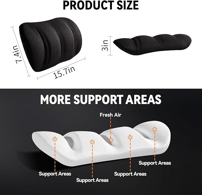 Lumbar Support Pillow for Office Chair & Car, Back Support for Office Chair - Image 6