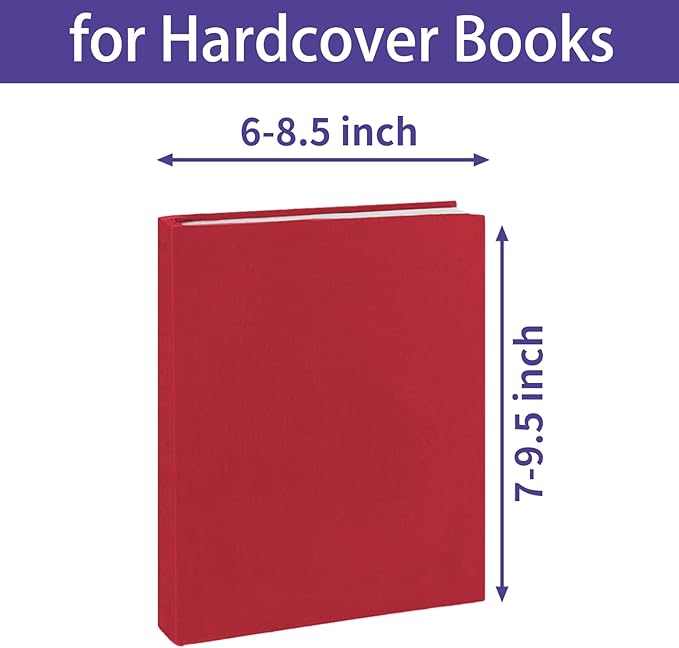 KICNIC Cloth Book Covers 7 Pcs, 6"x9" Stretchable Book Sox Suitable for Most Hardcover Books Up to 8.5”X9.5”, Washable and Reusable Protective Cover for Textbooks-DeskLoop Office