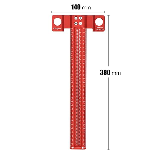 Woodworking Scriber T-Square Ruler 300mm with Thoughtful Support Lips, Architect Ruler for Carpenter Work, Layout and Measuring Tools…-DeskLoop Office