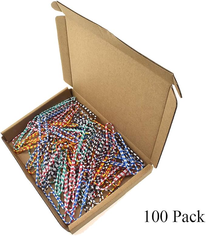 HAHIYO Paper Clips 2 inches Length Striped Paperclips Vinyl Coated Prevent - Image 7