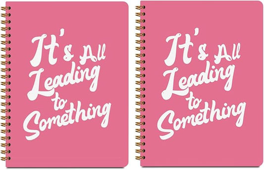 2Pcs Spiral Notebook, Floral Rough Draft College Ruled Spiral Notebook, 160 Pages Hardcover Notebooks Journals for Writing Travel Business Office, Christian Pink Aesthetic Notebooks for Women-DeskLoop Office