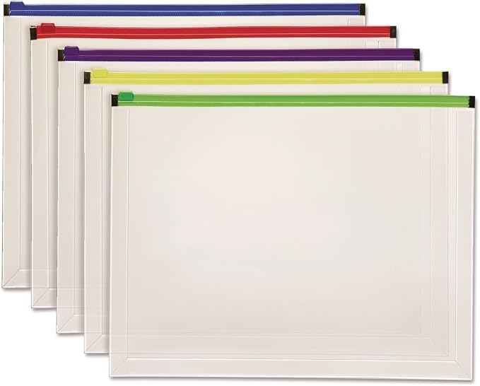 Pendaflex Poly Zip Envelope, Plastic Expanding File Pockets, Plastic Envelopes by TOPSProducts