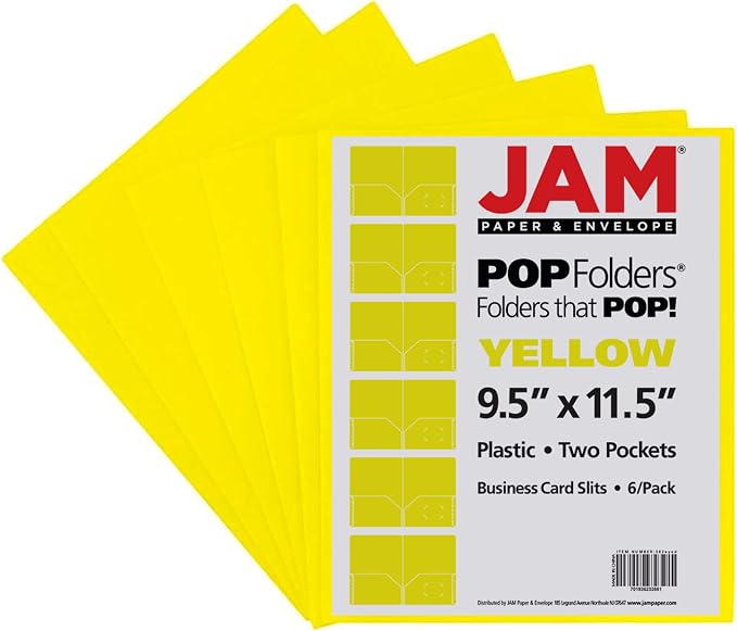 JAM PAPER Plastic 2 Pocket POP Folders - Image 7