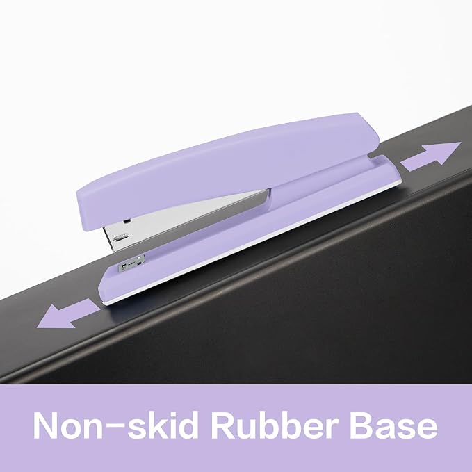 Deli Stapler, Desktop Stapler, 2 Pack, Office Stapler, 25 Sheet Capacity, Includes 2000 Staples and 2 Staple Removers, 2 Pack,Purple-DeskLoop Office