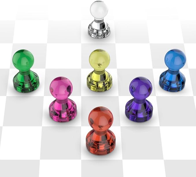 Push Pin Magnets - Tiergrade 60 Pack 7 Assorted Color Strong, Office, Use at Kitchen Home and School Classroom, for Refrigerator Dry Erase Board and Whiteboard.-DeskLoop Office