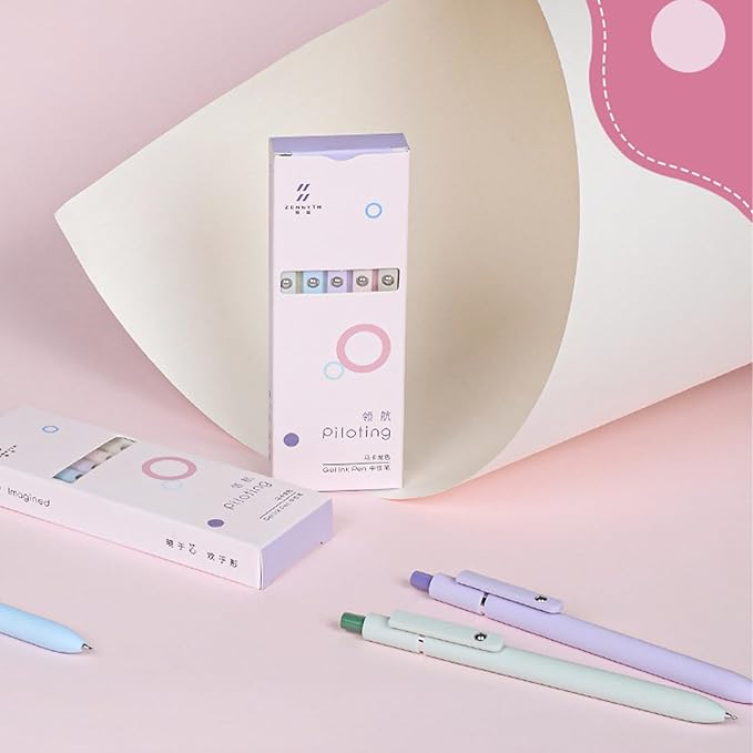 Gel Pens, 5Pcs 0.5mm Fine Point Pens With Smooth Wirting,Quick Dry Aesthetic Pens For Journaling, Ballpoint for Office School Supplies,Gifts for Women Men Student(Sugar)-DeskLoop Office