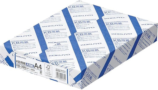 Kokuyo KB Paper, Paper Thickness 0.09 mm, 64gsm, 80 Bright (ISO), 500 Sheets, FSC Certified (1 Pack, A4)-DeskLoop Office