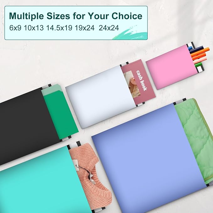 Large Poly Mailers 19x24 Inch 100 Pack, Shipping Bags for Clothing with Self-Sealing Tear-Resistant, Waterproof Poly Bags, Mailing Envelopes for Small Business (Teal)-DeskLoop Office