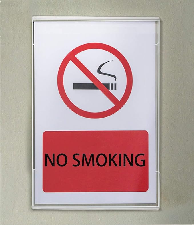 Niubee 11x14 inch Wall Mount Acrylic Sign Holder with Double Sided Adhesive Tape for Office, Home, Store, Restaurant, No Drilling - Vertical (6 Pack)-DeskLoop Office