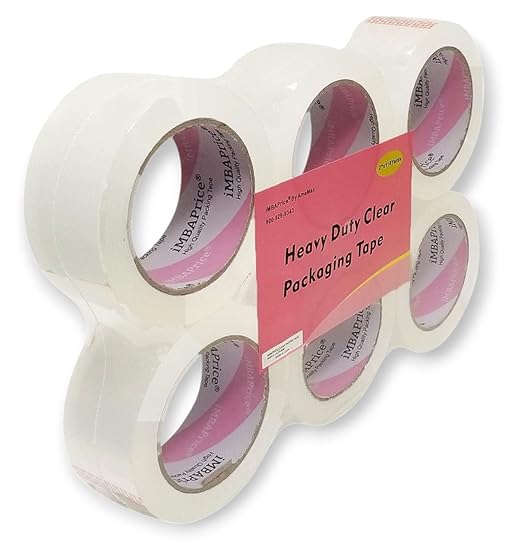 iMBAPrice 2-Inches Clear Sealing Tape, 6 Rolls of 110 Yards (6 x 330 Feet) 2" Wide Shipping Tape for Box Office Moving Packaging Shipping-DeskLoop Office