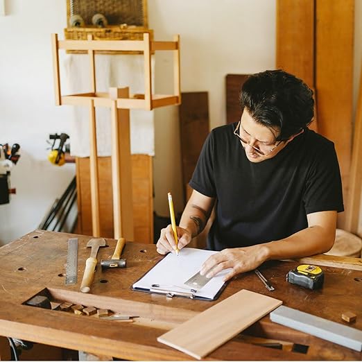 6-Inch and 12-Inch Stainless Steel Metal Ruler with Non-Slip Cork Backing - 2 Pack-DeskLoop Office