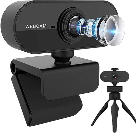 Webcam with Microphone, Full HD 1080P Webcam for PC, Laptop, Desktop, MAC, Plug and Play Web Camera with Privacy Cover, USB Camera for YouTube, Zoom, Skype, Facetime, Windows, Linux, and macOS-DeskLoop Office