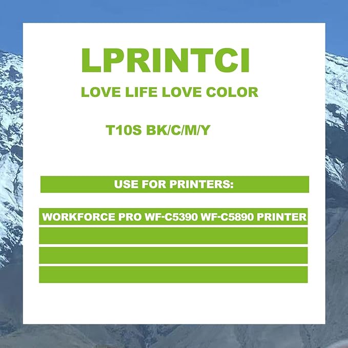 T10S Black Ink Cartridges Use for Printers WorkPorce Pro WF-C5390/WF-C5890 Color Printer 1 PCS of Black Color-DeskLoop Office