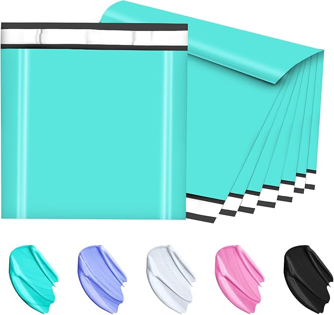 Large Poly Mailers 24x24 Inch 50 Pcs, Extra Large Shipping Bags for Clothing with Self-Sealing Tear-Resistant, Waterproof Poly Bags, Mailing Envelopes for Small Business (Teal)-DeskLoop Office