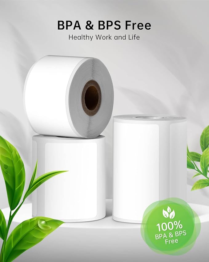 Phomemo Labels Set, M220 M110 M108 M250 M260 M150 M221 M120 M200 Label Maker Tape,Black on White Thermal Paper Self-Adhesive Stickers, Include 1.57'' x 1.18'',1.96'' x 1.18'',1" x 2-5/8"-DeskLoop Office