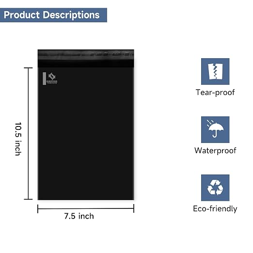 KKBESTPACK 7.5X10.5 100 PCS Poly Mailers Shipping Bags - Image 2