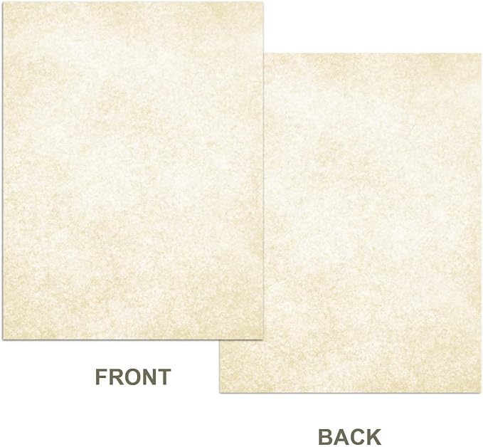 (2 Pack)Parchment Paper for Certificates - Stationary Paper for Resumes, Diplomas, Letter Size Certificate Paper, 200 Sheets Double-Sided Diploma Paper, 100gsm, 8.5" x 11" Parchment Paper for Printing-DeskLoop Office