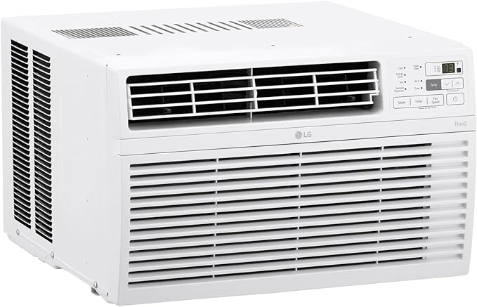 LG 10000 BTU Smart Wi-Fi Enabled, Ultra-Quite, Quick and Easy Installation Window Air Conditioner with Remote, ThinQ Technology, Washable Filter, Eco-Friendly R32 Refrigerant (White)-DeskLoop Office