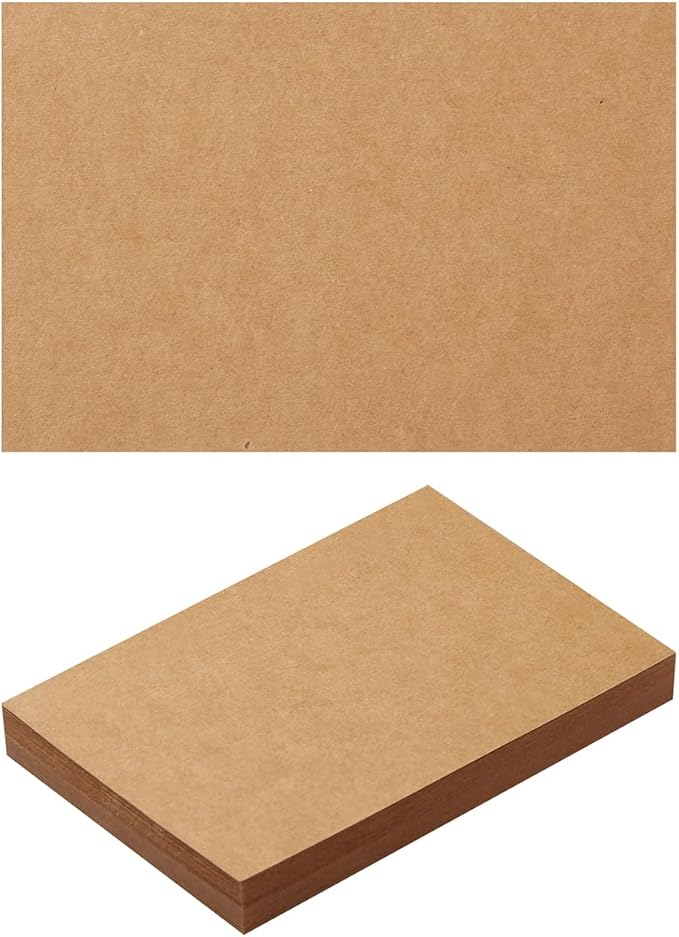 50 Sheets Blank Cardstock Paper 250 GSM Thick Heavy Cards Stock for DIY Art Projects, Card Making, Postcards, Greeting Cards, Birthday Party, Wedding Invitation (Brown, 3x5 inches)-DeskLoop Office