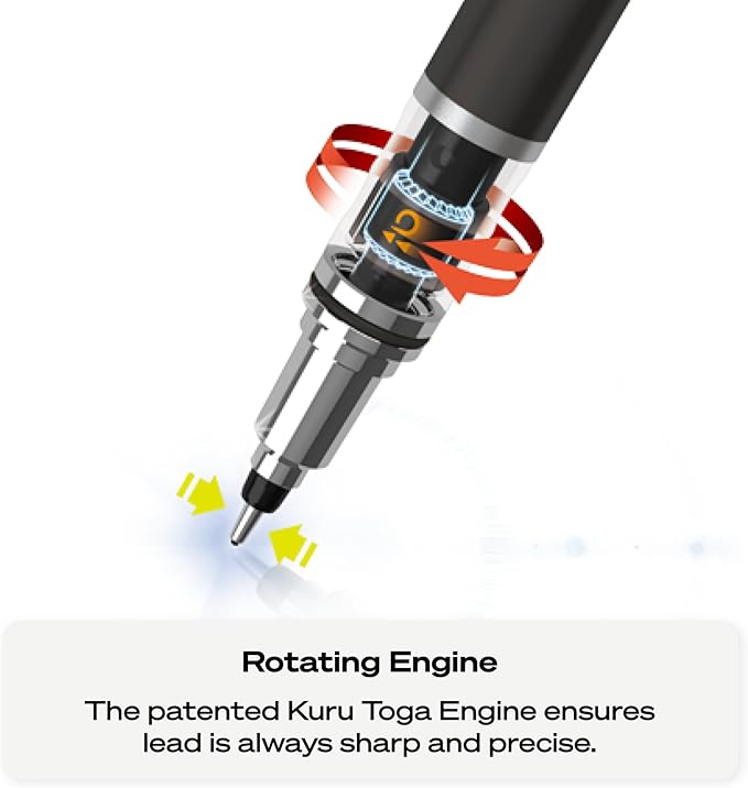 uniball Kuru Toga Elite Mechanical Pencil Starter Kit, 0.5mm, HB #2, Gun Metal Barrel, 1 Pack-DeskLoop Office