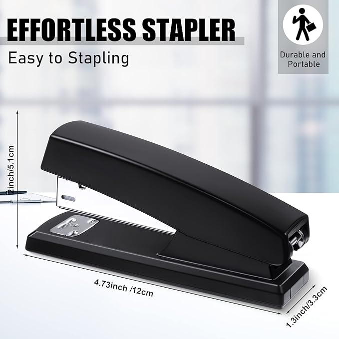 Marspark 10 Pcs Stapler for Desk Office Staplers Bulk with 6000 Staples 25 Sheet Capacity for School Office-DeskLoop Office