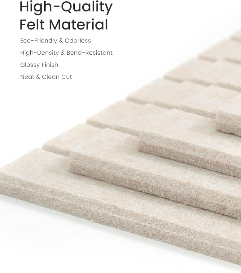 Bumusty Large Cork Board Alternative-36 x24 Felt Bulletin Board Tiles, with 30 Pushpins, 40 Adhesive Tabs, 6-Pack Slat Wall Paneling, Cork Boards for Office Push Pin Board Felt Board-Oatmeal-DeskLoop Office