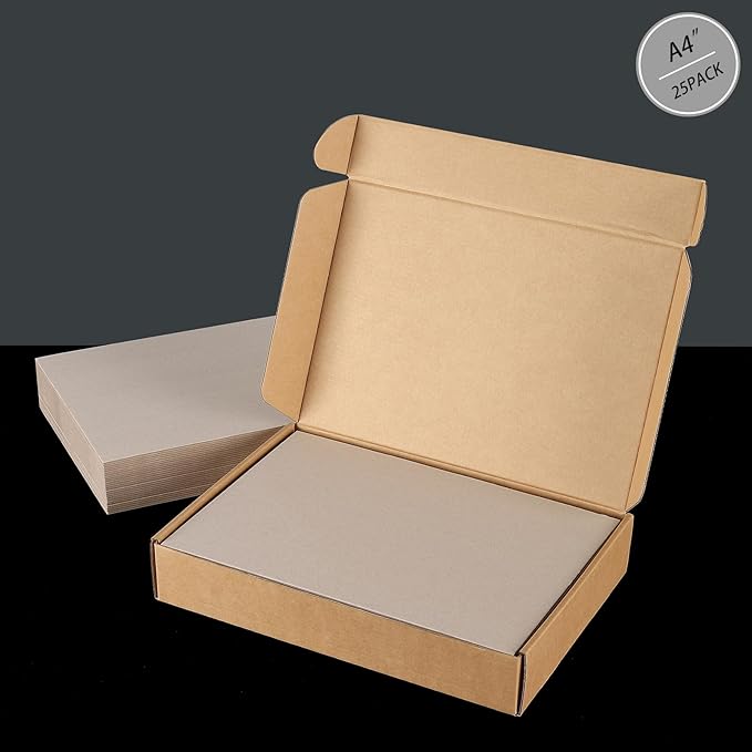 25 Pcs Book Board, Binder Board, Cover Board, Heavy Duty Chipboard for Book Binding, DIY Cardboard (Gray, A4 80PT)-DeskLoop Office