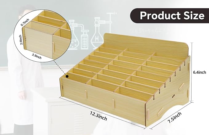 HengTianMei Wooden Desktop Storage Box Mobile Phone Management Storage Box - Image 6