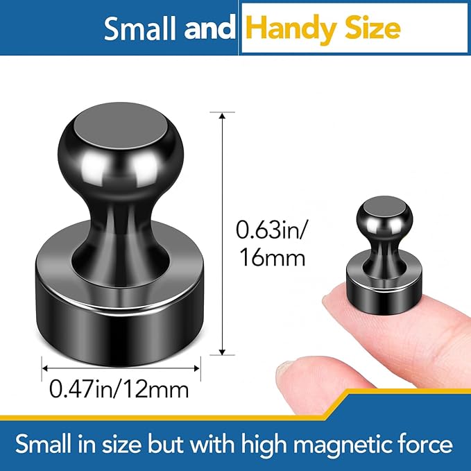 LOVIMAG Fridge Magnets, 18 Pcs Small Neodymium Magnets for Refrigerator,Whiteboard Magnets for Office,Push Pins Magnets with Epoxy Coating for Cruise, Cruise Door Magnets for Decorations-DeskLoop Office