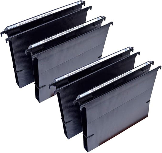 Ultimate Office MagniFile Extra-Capacity Hanging File Folders, 1" Box-Bottom, Letter Size, Feature A Wrap- Around Bungee Security Cord (Set of 4)-DeskLoop Office
