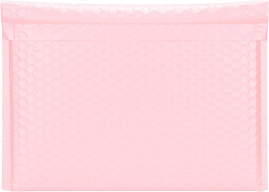 Light Pink Side-Loading Bubble Mailers 12 x 9 Inches,Self-Seal Padded Mailing Envelopes, Pack of 27-DeskLoop Office