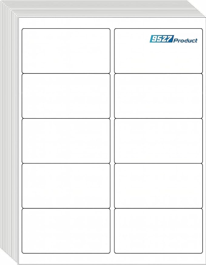 9527 Product 10 UP Sticker Labels,2x4 inches FBA Shipping Address Labels for Laser/Ink Jet Printer,Total 1000 Labels-DeskLoop Office