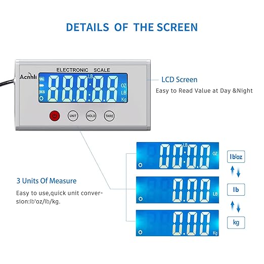 Digital Shipping Scales 440 pounds, Stainless Steel Heavy Duty Postal Scale for Warehouses, Homes, Offices, and Courier Companies, Including Product Manuals and adapters-DeskLoop Office