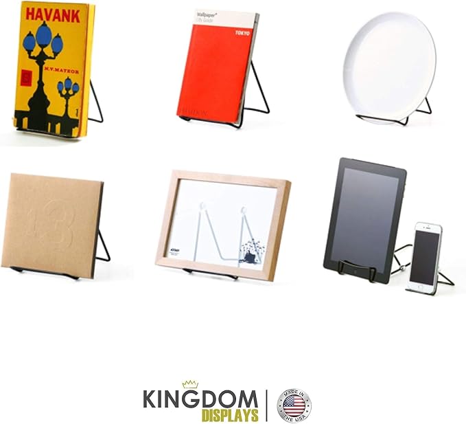 KINGDOM SOLUTIONS MADE IN USA 6-Pack Adjustable Black Metal Easels - Image 9