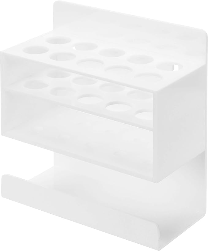 MyGift Dry Erase Marker Holder 10 Slots Whiteboard Marker Holder For Wall Dry Erase Eraser Holder Wall Mount White-DeskLoop Office