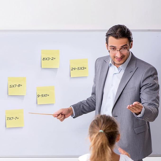 48 Pack 2400 Sheets Sticky Notes 3x3 Inches Bulk Colored Posted Notes Yellow Notes Stickies Note Pads for Office, School, and Home Supplies, 50 Sheets/pad-DeskLoop Office