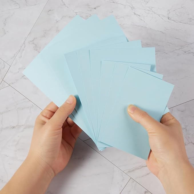 50 Sheets Blank Cardstock Paper 250 GSM Thick Heavy Cards Stock for DIY Art Projects, Card Making, Postcards, Greeting Cards, Birthday Party, Wedding Invitation (Light Blue, 5x7 inches)-DeskLoop Office