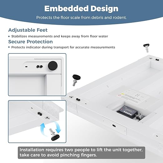 48"x48" Industrial Floor Scale, Professional Platform Scale with Digital Indicator, Accurate Weighing Scale for Warehouse Shipping and Industrial Use, 10000 lb x 1 lb, Grey-DeskLoop Office