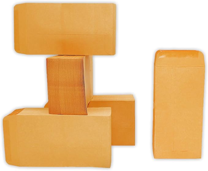 Xxcxpark 500 PCS #5 Coin Envelopes, 3.125 x 5.5 inches Brown Kraft Envelopes - Image 9