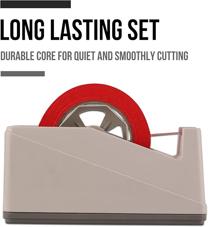 Lichamp Desktop Tape Dispenser Holder with Large 3 inch Core for Masking, Heat Transfer, Painters, Freezer, Kitchen Tape-DeskLoop Office